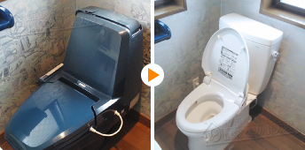ほっとハウス TOTO ピュアレストQR 施工事例ウォシュレットQueen→CS230BM-SH230BA #SC1+HW-1001R #FED